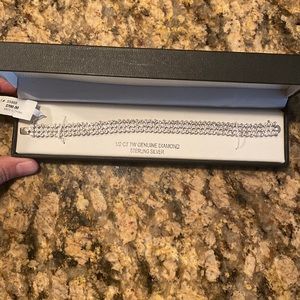 1/2 carat TW Genuine Diamond Sterling Silver Bracelet from Macys